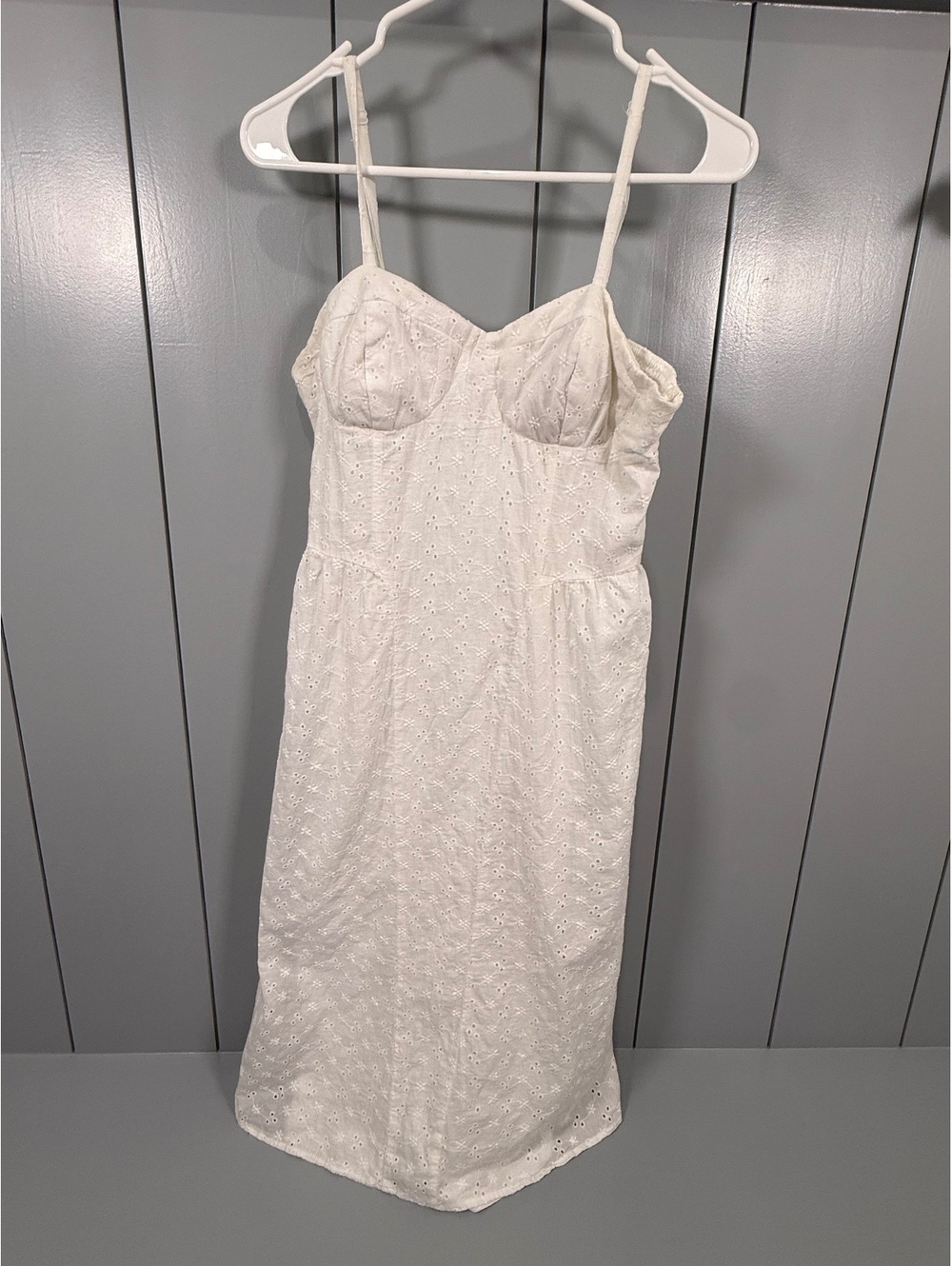 Lily Rose White Eyelet Midi Dress milkmaid coastal granddaughter Nantucket Med